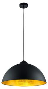 Lampada a Sospensione da Interno E27 in Metallo Nero Opaco