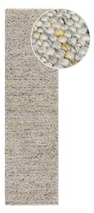 Passatoia in misto lana intrecciata a mano color crema 60x230 cm Minerals - Flair Rugs