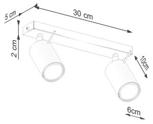 Sollux SL.1501 - Faretto RING 2xGU10/10W/230V verde