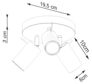 Sollux SL.1509 - Faretto RING 3xGU10/10W/230V rosso