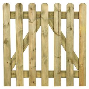 Cancello Recinzione Dritto Mini 100x100 cm in Legno Impregnato