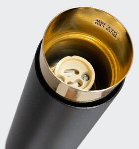 Sollux SL.1411 - Faretto NERO 1xGU10/10W/230V 22,5 cm nero/oro
