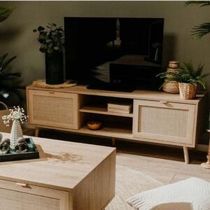 Mobile Porta TV 150 Cm 2 Ante Effetto Vimini Bali 56A