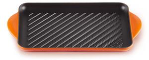 LE CREUSET Griglia Rettangolare in Ghisa 32x22 cm Arancio