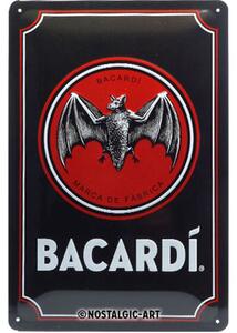 Targa in metallo Bacardi - Black Logo