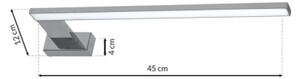 Applique da bagno a LED SHINE LED/11W/230V 45 cm IP44 cromo lucido