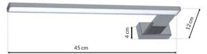 Applique da bagno LED SHINE/11W/230V 45 cm IP44 cromo lucido