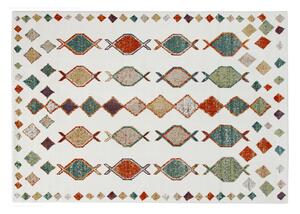 Tappeto rettangolare di ispirazione berbera beige con motivo multicolore 160 x 230 cm NAMI