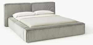 Letto imbottito in velluto a coste Lennon