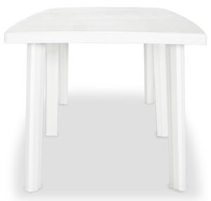 Tavolo da Giardino Bianco 210x96x72 cm in Plastica