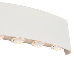 Lampada da parete per esterni bianca con LED a 10 luci IP54 - Silly