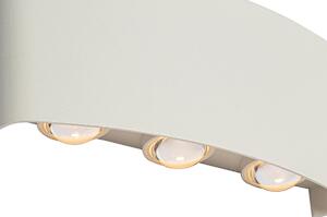 Lampada da parete per esterno bianca con LED a 6 luci IP54 - Silly