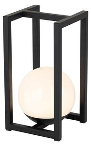 Lampada da tavolo da esterno nera inclusa LED con touch ricaricabile - Nowi