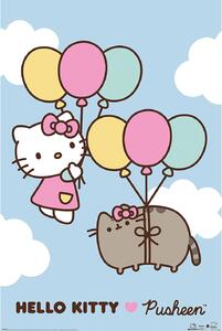 Buvu Poster - Pusheen x Hello Kitty (Up up and Away)