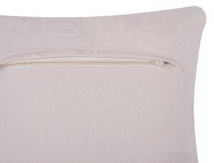 Cuscino decorativo Pelle di vacchetta grigia Patchwork 45 x 45 cm Accessori per arredamento moderno country Beliani