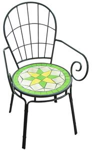 Limonaia - Sedia da giardino in acciaio con seduta intarsiata in terracotta
