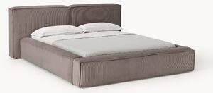 Letto imbottito in velluto a coste Lennon