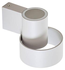 Lampada da parete per esterni a LED Lucande Elune, grigio chiaro, IP44, luce verso l'alto/verso il basso