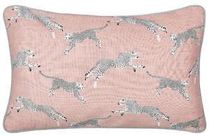 Set di 2 cuscini sparsi in cotone rosa 30 x 50 cm Motivo ghepardo stampato Beliani