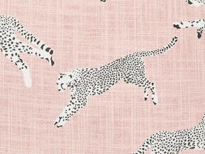 Set di 2 cuscini sparsi in cotone rosa 30 x 50 cm Motivo ghepardo stampato Beliani