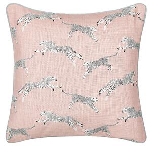 Set di 2 cuscini sparsi in cotone rosa 45 x 45 cm Motivo ghepardo stampato Beliani