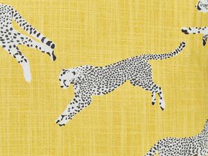 Set di 2 cuscini sparsi in cotone giallo 45 x 45 cm Motivo ghepardo stampato Beliani