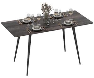 HOMCOM Tavolo da pranzo allungabile 120/160 x 75 cm per 6-8 persone, grigio