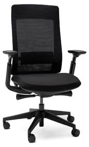 Sedia da ufficio ergonomica Yaasa Chair Essential, nera – Portata 130 kg – Supporto lombare regolabile – Braccioli 3D – Schienale regolabile