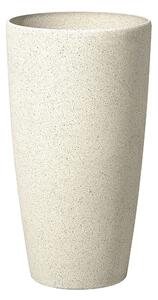 Set di 2 vasi polvere di pietra beige chiaro 31 cm coppia di fioriere accessori decorativi per interni e esterni moderni e minimalisti Beliani
