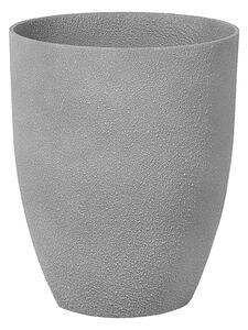 Set di 2 vasi in poliresina in fibra di vetro di colore grigio 35 x 35 x 42 cm interni ed esterni Beliani