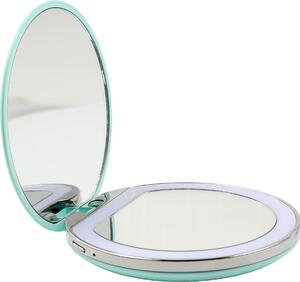 AILORIA MAQUILLAGE - Specchio tascabile con illuminazione LED dimmerabile (USB) TURCHESE