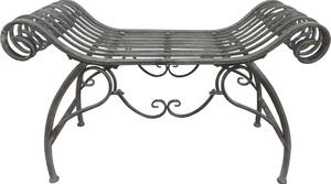 Panca in ferro LEX 89 x 35 x 54 cm, grigio antico