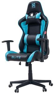 Sedia da gaming Elite | Sedia da ufficio ergonomica - Sedia da scrivania - Sedia da gaming racing per PC - Sedia da gaming - Poltrona da gaming - Poggiatesta (nero/blu)