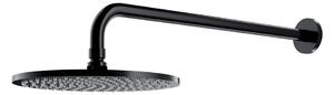 Omnires WGSET1BL Soffione doccia con braccio da 25 cm, nero