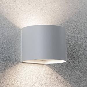 Paulmann Applique da esterni LED ricaricabile Nyora, bianca, 14 cm, con sensore, IP44 Nyora, Bianco / Opale, Bagno, Alluminio, Moderno, Applique da esterni