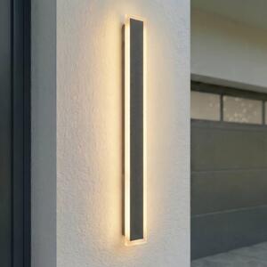 Lampada da parete per esterni a LED Lucande Ilora, nera, 100 cm, CCT, IP65