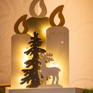 Illuminazione natalizia FHS Candele LED a sagoma ww