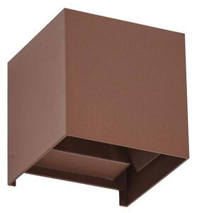Lampada da esterno a LED Lindby Nivar, squadrata, color ruggine, 10 cm, IP54