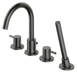 Omnires Y Y1232GR Miscelatore per vasca a 4 fori, grafite