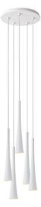 Rossini Corvina Evo COR116 sospensione 5 luci con rosone tondo GU10