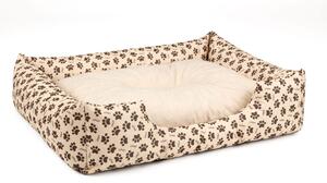 Letto per cani BedDog MIMI, divanetto per cani in Cordura, cuscino per cani in microfibra velour, MELANGE-DOG (beige/motivo), (M) ca. 70x55x18 cm