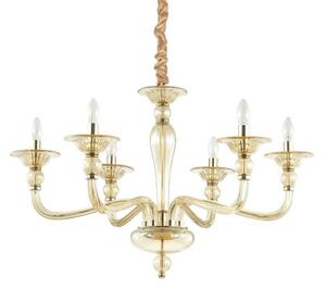 Ideal Lux Danieli SP6 lampadario classico in vetro soffiato E14 40w