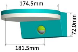 Applique LED TORTUGUERO IP65 15W 1526lm 140° rilevatore di movimento 3000K
