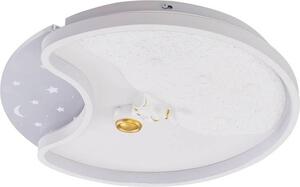 Lindby Plafoniera LED Kosmo, 40 cm, bianco, metallo, luna