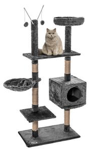 Tiragraffi per gatti Albero per gatti 150 cm Albero da gioco Albero da arrampicata per gatti Grigio