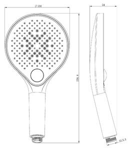 Colonna doccia termostatica 8221 PRO - Nero - Set completo - Inclusa doccetta e soffione a pioggia