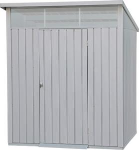 Capanno Duramax in metallo 199x197 Capanno per attrezzi da giardino Porta a battente, h. 229 x l. 199 x p. 197 cm, metallo