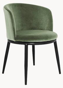 Set di 2 sedie da pranzo in velluto con braccioli Filmore