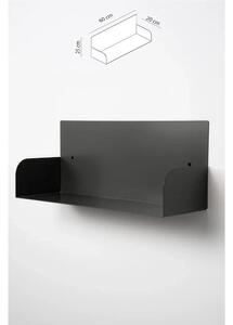 Mensola in metallo D 1 da muro Minimal Dimensioni 60x20x h 25 cm Portata massima 18 kg in acciaio verniciato Nero RAL 9005