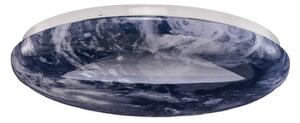 Lindby Plafoniera LED Orbi, 38 cm, blu/bianco, plastica
